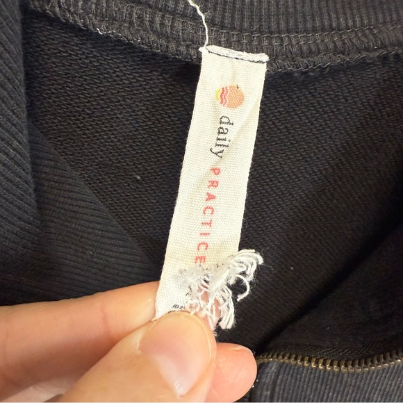 Anthropologie DAILY PRACTICE Meru Zip Front Mini Dress XS Black - Picture 6 of 6